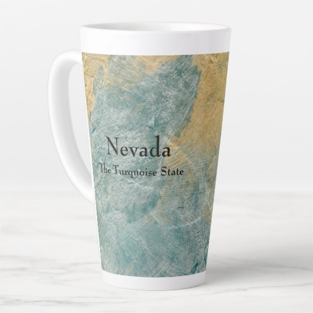 Taza De Café Latte Nevada El Estado Turquesa (Ángulo izquierdo)