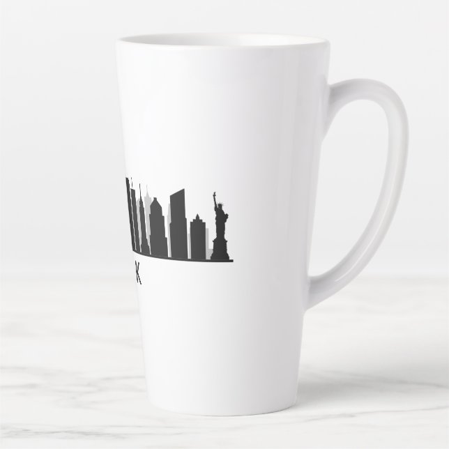 Taza De Café Latte New York Skyline (Derecha)