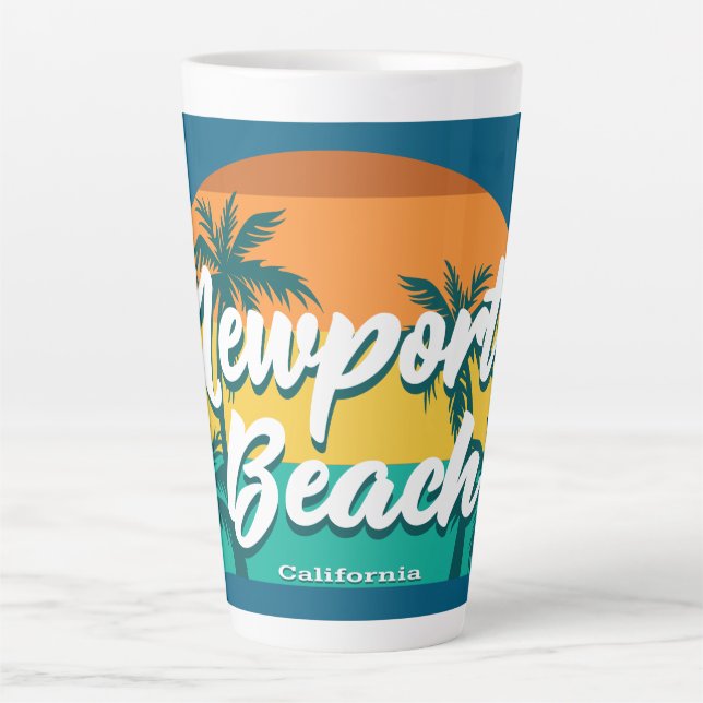 Taza De Café Latte Newport Beach California (Anverso)
