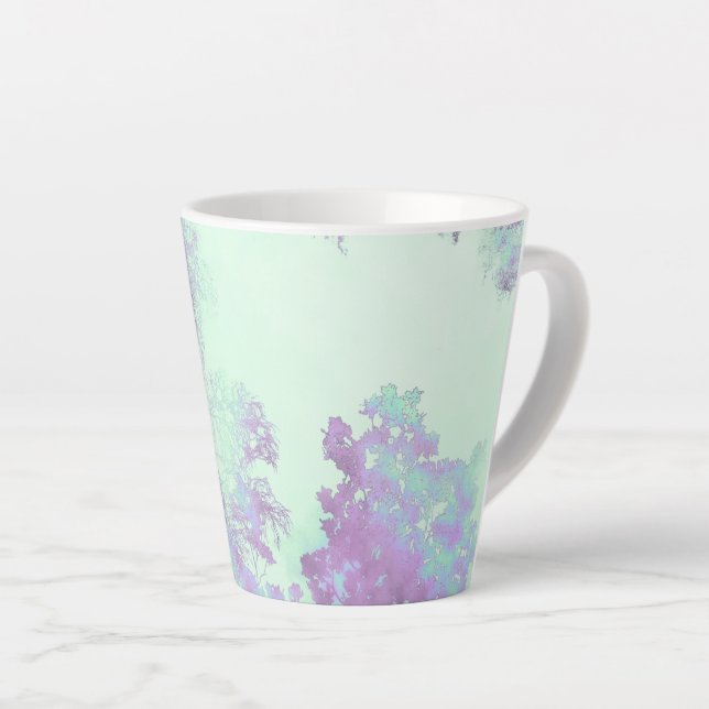 Taza De Café Latte Niebla de hoja ancha de lavanda (Ángulo derecho)