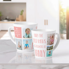 Taza De Café Latte Nietos de la niñera de Cuadros Foto y nombre
