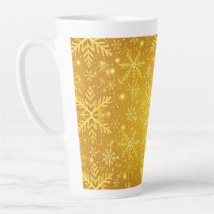 Taza De Café Latte Nieve Dorada