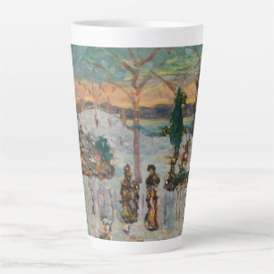 Taza De Café Latte Nieve en abril por Maurice Prendergast, Arte Vinta