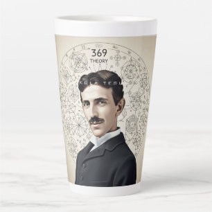 Taza De Café Latte Nikola Tesla - 369 La clave del universo