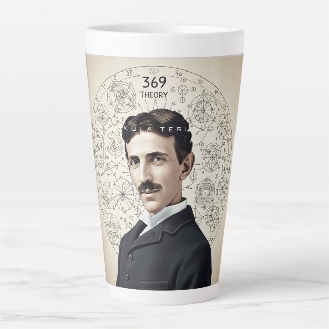 Taza De Café Latte Nikola Tesla - 369 The key to the universe (Anverso)