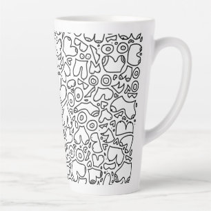 Taza De Café Latte Niña feminista divertida