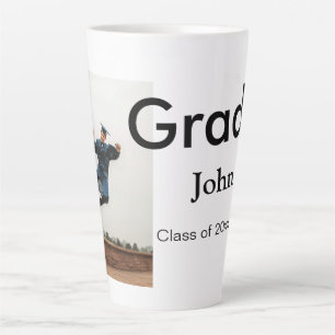 Taza De Café Latte niño añadir nombre fecha año texto felicitaciones 