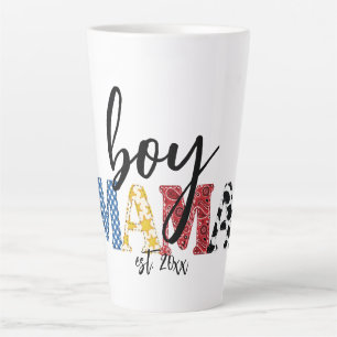 Taza De Café Latte Niño colorido Mamá Este Cita Cuntería Madre Rodeo