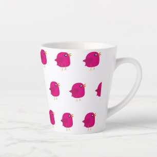 Taza De Café Latte Niños adorables pájaros