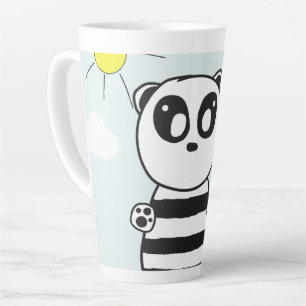 Taza De Café Latte Niños Panda