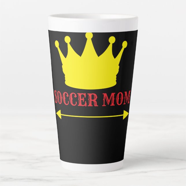 Taza De Café Latte No 1 mamá futbolera (Anverso)