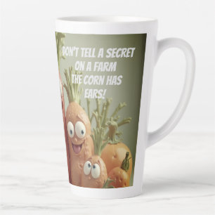 Taza De Café Latte No cuentes secretos en la granja 