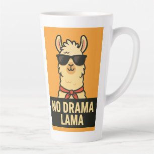 Taza De Café Latte No Drama Lama - Solo Chill Vibes
