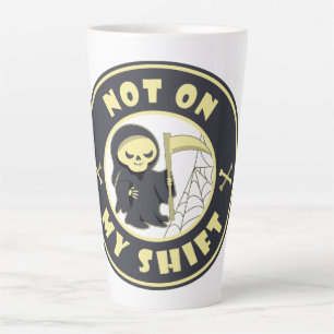 Taza De Café Latte No en mi cita de Halloween de Grim Reaper