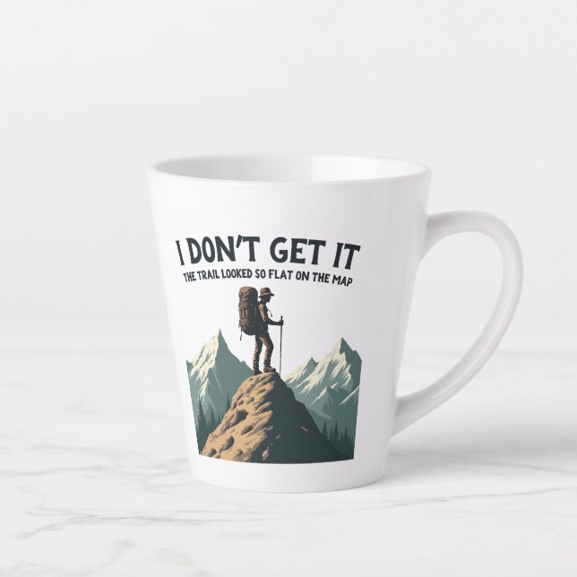 Taza De Café Latte No entiendo el sendero que se ve tan plano (Derecha)