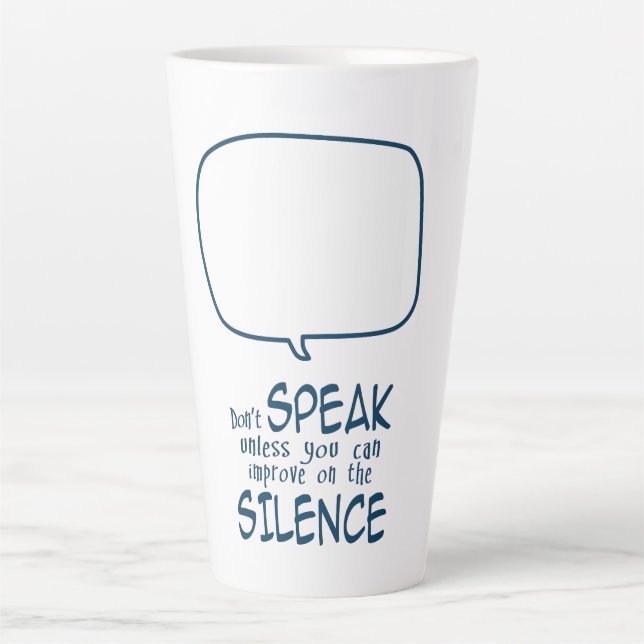 Taza De Café Latte No Hables (Anverso)