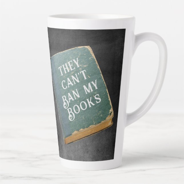 Taza De Café Latte No pueden prohibir mis libros (Derecha)