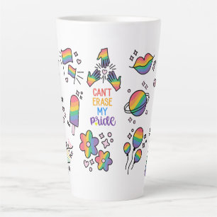 Taza De Café Latte No puedo borrar mi orgullo LGBTQ