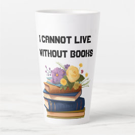 Taza De Café Latte No puedo vivir sin el amante del libro de libros
