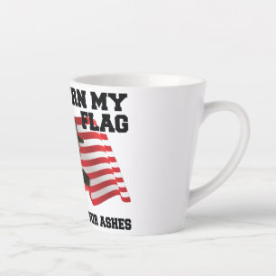 Taza De Café Latte No quemes mi bandera