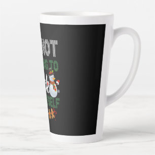 Taza De Café Latte No se va a lamer a sí mismo hombre de nieve