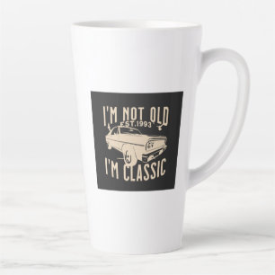 Taza De Café Latte No soy viejo, clásico, moderno y moderno auto vint