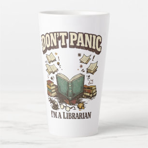 Taza De Café Latte No te asustes soy un bibliotecario diseño de libro