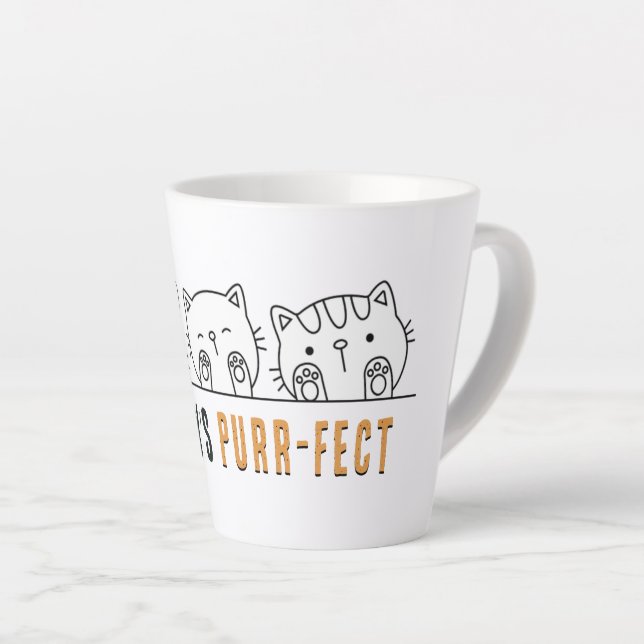 Taza De Café Latte Nobody's Purr-fect (Ángulo derecho)