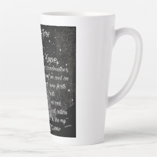 Taza De Café Latte Noche cielo estrena poesía latte gran taza