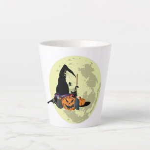 Taza De Café Latte Noche de Brujas