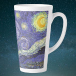 Taza De Café Latte Noche estrellada de Vincent van Gogh<br><div class="desc">Noche estrellada de Vincent van Gogh</div>