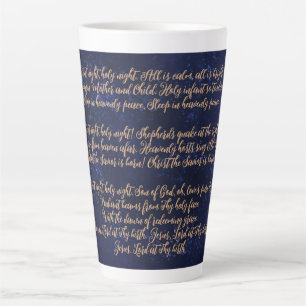 Taza De Café Latte Noche silenciosa, café nocturno sagrado Mug