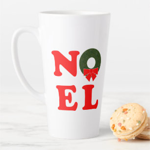 Taza De Café Latte NOEL Wreath Latte Mug