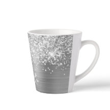 Nombre adicional de guión de glam plateado