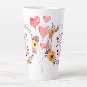 Taza De Café Latte Nombre Alfabeto "S"