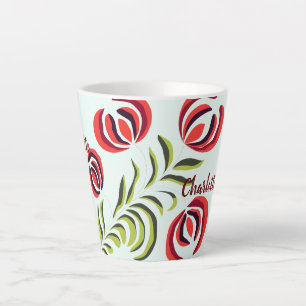 Taza De Café Latte Nombre de Charlotte, arte de regalo personalizado,