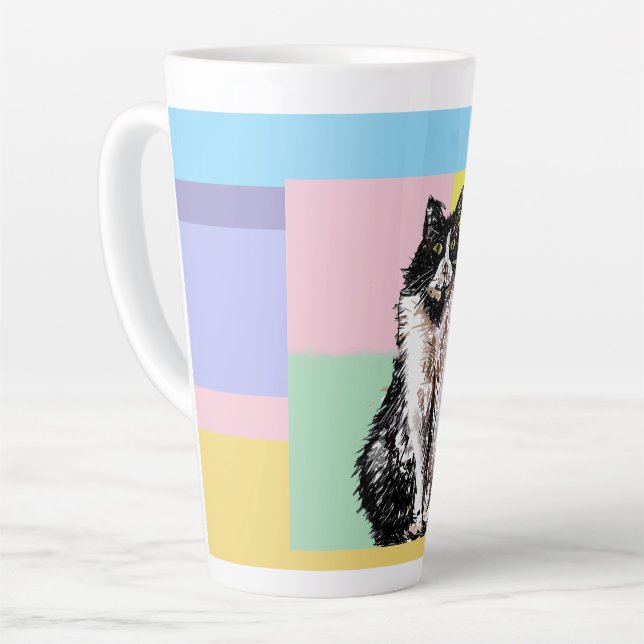 Taza De Café Latte Nombre de Chicas rosados para pasteles de gato de  (Ángulo izquierdo)