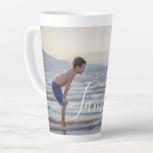 Taza De Café Latte Nombre de familia de Personalizado de plantilla de