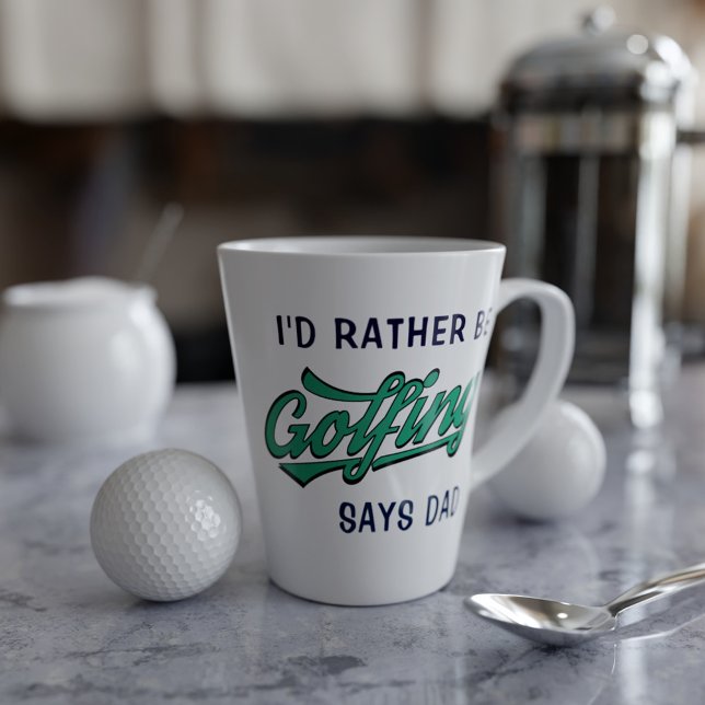 Taza De Café Latte Nombre De Golfer Más Que Ser Golfista Dice Dad Lat (Suitable for dads that play a latte golf)