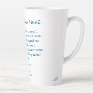 Taza De Café Latte Nombre de los ingredientes agregar nombre de negoc