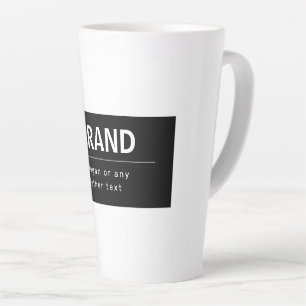 Taza De Café Latte Nombre de marca o negocio moderno y destacado Bl