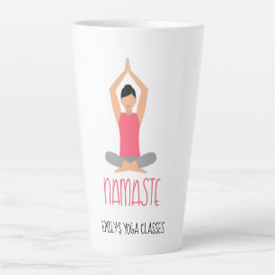 Taza De Café Latte Nombre de negocio de la posología del yoga