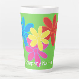 TAZA DE CAFÉ LATTE NOMBRE DE PATRÓN DE FLORES DE COLORIDO ELEGANTE AB