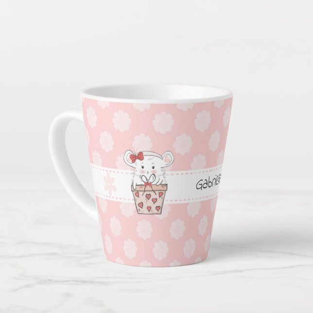 Taza De Café Latte Nombre de pequeña pequeña pequeña hámster (Ángulo izquierdo)