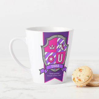 Taza De Café Latte Nombre de Usha que significa "caballero morado"