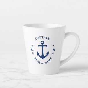 Taza De Café Latte Nombre del barco del Capitán de las Estrellas Ná