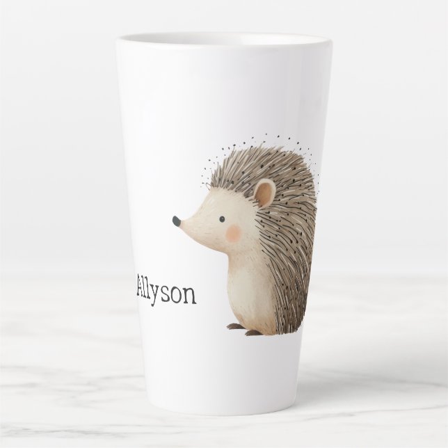 Taza De Café Latte Nombre del edgehog (Anverso)