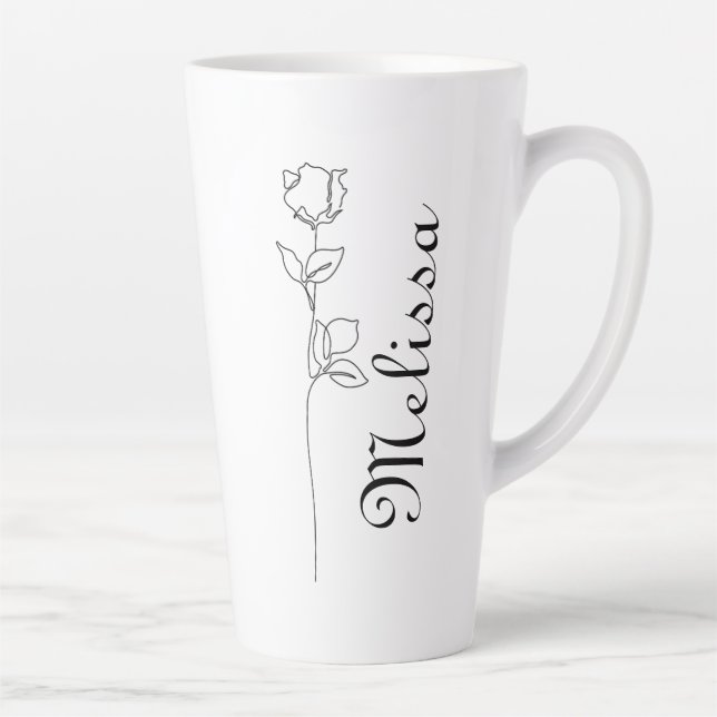 Taza De Café Latte Nombre personalizado (Derecha)