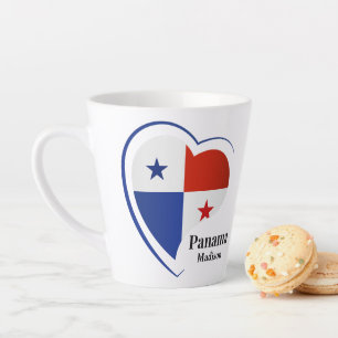 Taza De Café Latte Nombre personalizado Amor Panamá