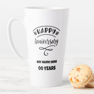 Taza De Café Latte Nombre personalizado, Aniversario de oración de se